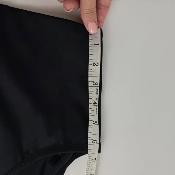 La Blanca NWOT Black Luxe Ultra High Waist Bikini Bottom Sz 14 Black Compression